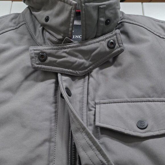 Victorinox Chore Barn Coat Mens S Gray LS Lined Zip Snap Utility Grunge Pockets - Picture 9 of 16